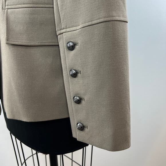 Le Lis Blanc Beige Long Sleeve Double Breasted Notched Military Jacket Sz EU 44 - Picture 6 of 9